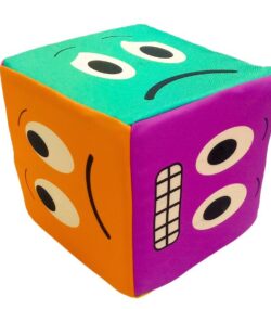 Dado multicolor gigante con emociones