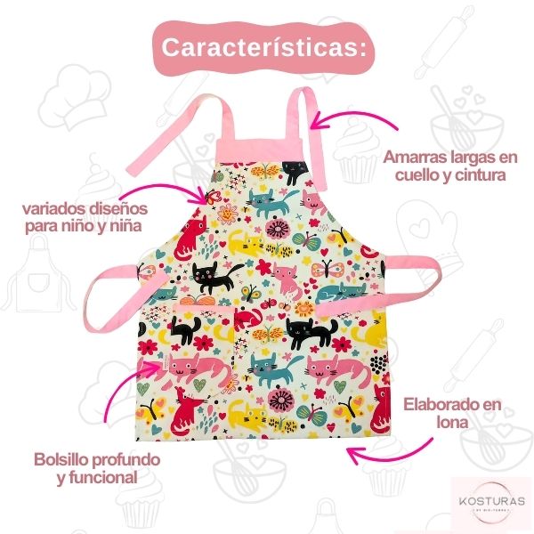 Delantal chef infantil - Imagen 4