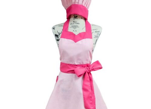 Conjunto delantal Dalia y gorro de chef