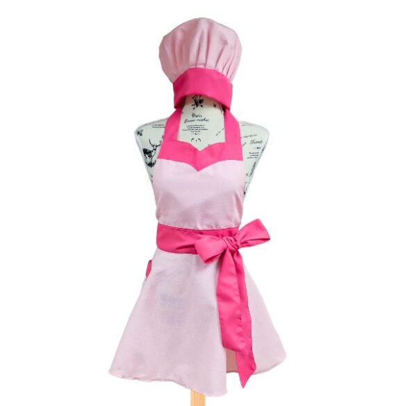 Conjunto delantal Dalia y gorro de chef